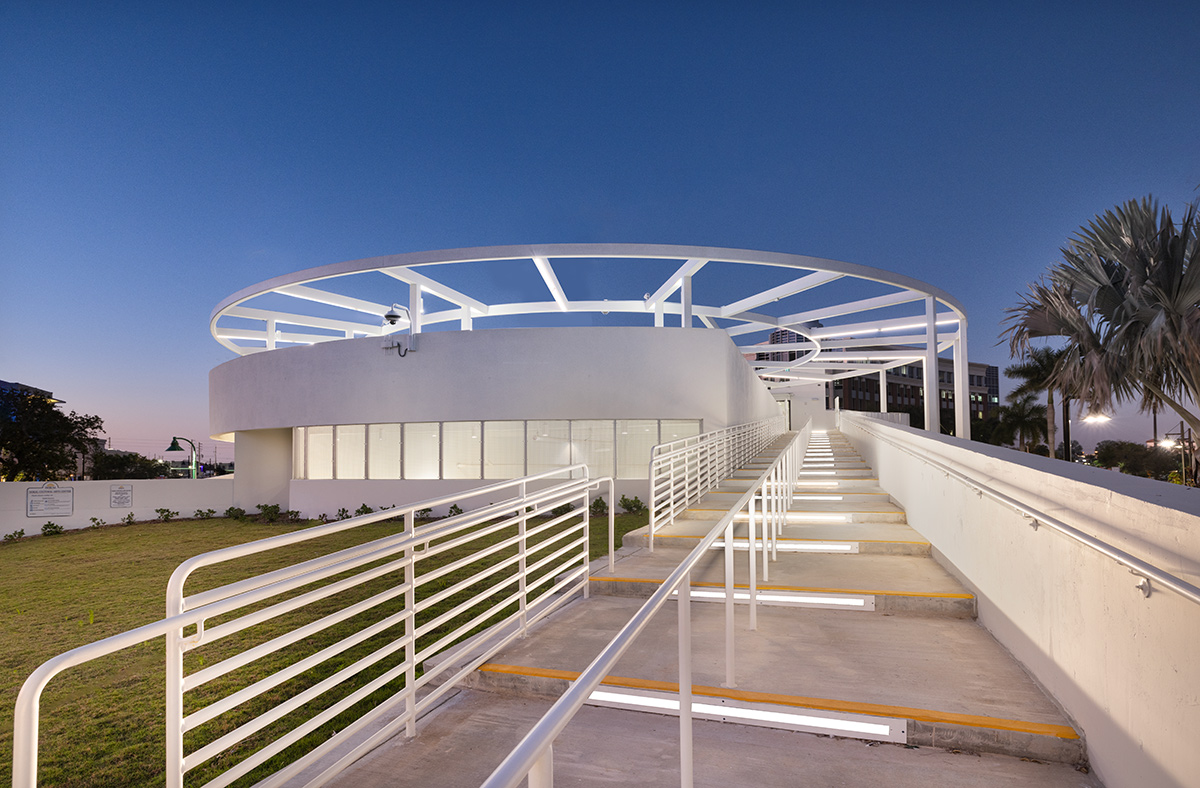 Architectural dusk view of the Doral Cultural Center  Miami, FL